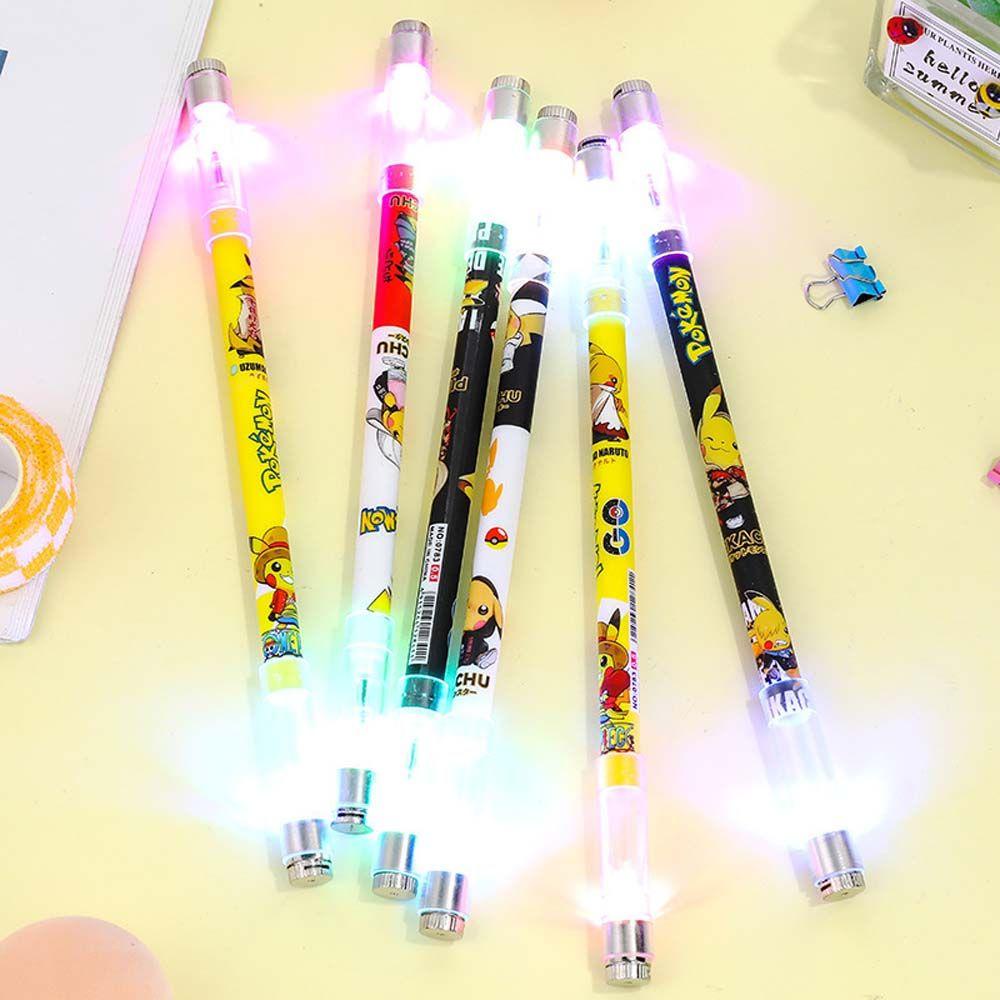PEWANY Bút Bi Họa Tiết Hoạt Hình Fidget Spinner Có Đèn LED Thời Trang Độc Đáo