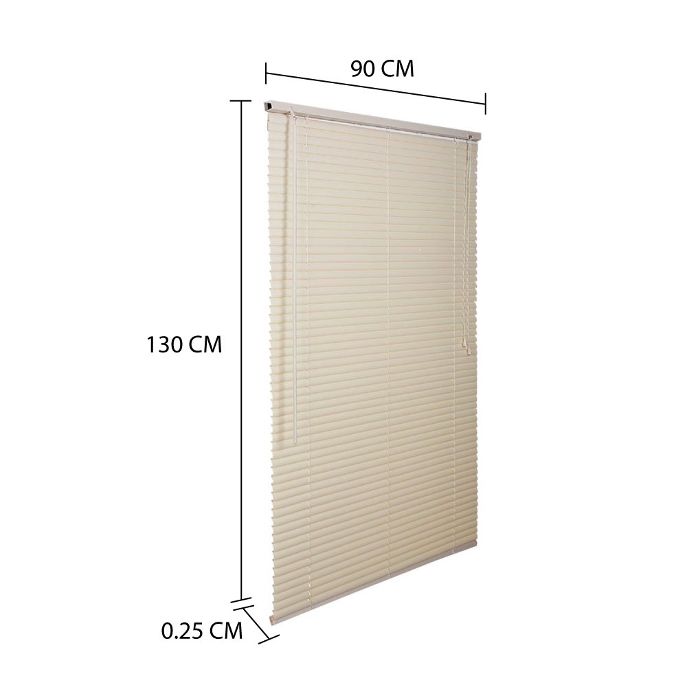 HomeBase HLS Rèm cửa màn cửa kéo nhựa Vinyl Thái Lan 90x130cm màu kem