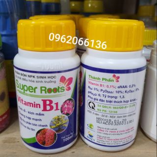 Vitamin B1 Super Roots là phân bón NPK sinh học có chứa chất điều hòa sinh trưởng đặc biệt