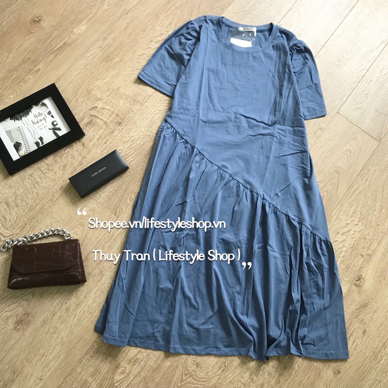 🍑 Váy thun suông đuôi cá vạt chéo | BigBuy360 - bigbuy360.vn