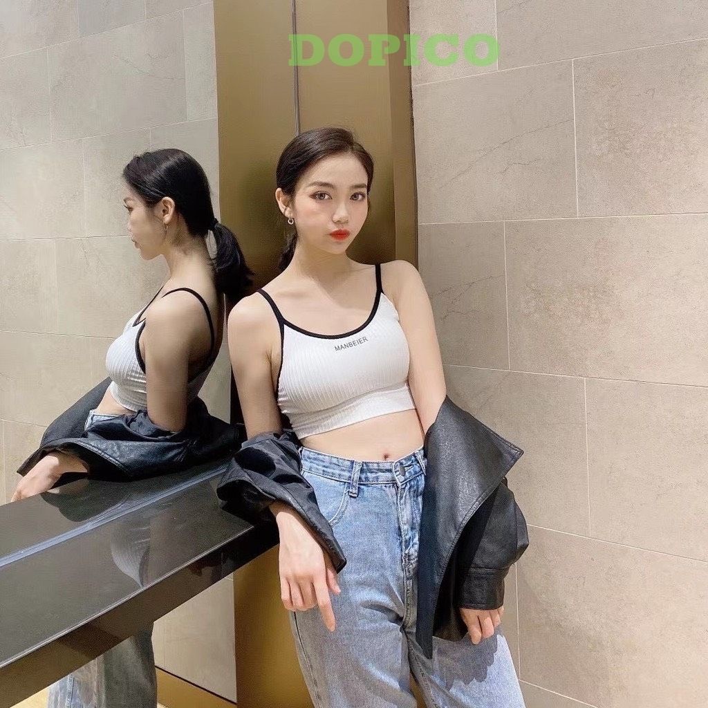 Áo bra nữ 2 dây tập gym thể thao đẹp, áo lót không gọng nhiều màu xinh xắn DOPICO B536