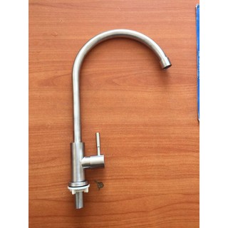 Vòi rửa bát gắn chậu xả đơn inox 304 dáng tròn