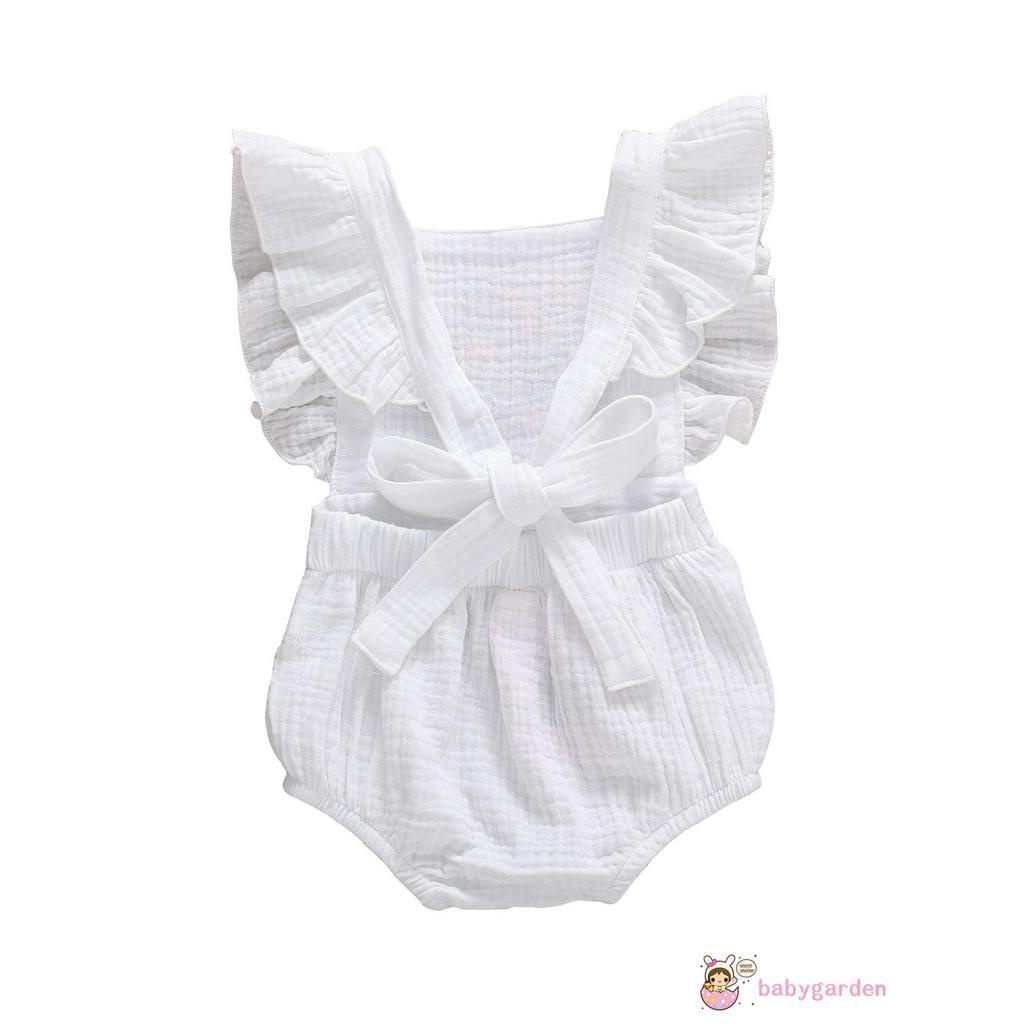 Jumpsuit Cotton Sát Nách Thêu Hoa Cho Bé Gái