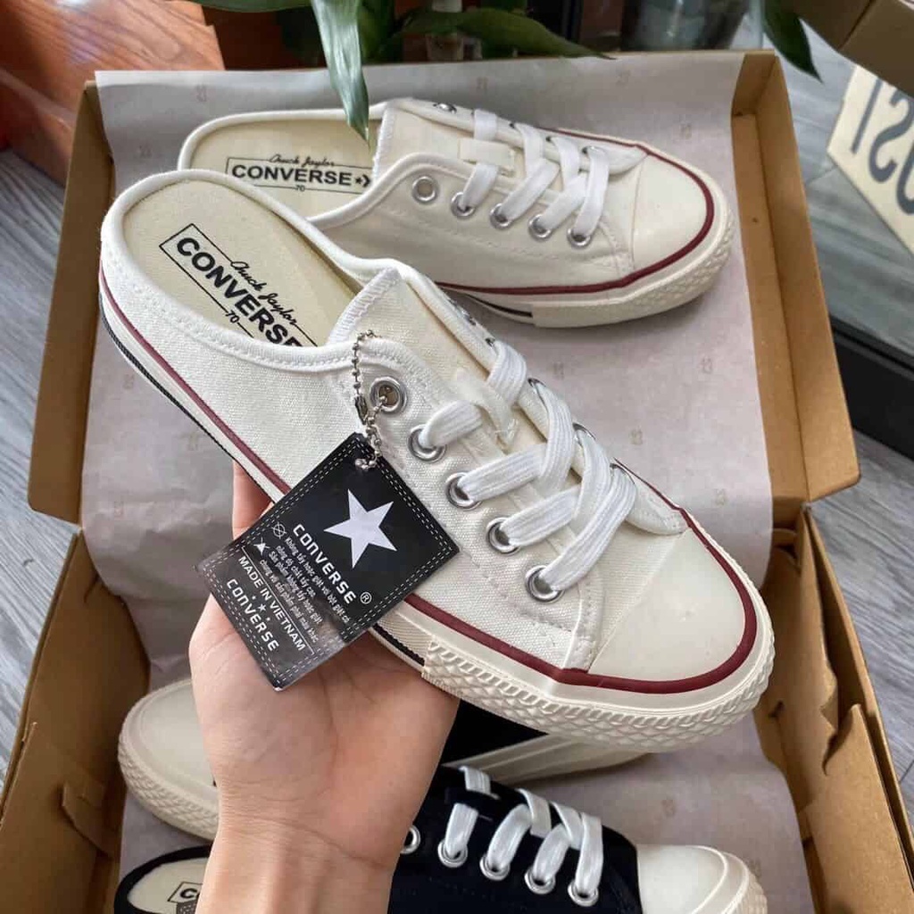 Giầy Sục Converse Nữ Đen, Trắng [ Full Box ] Đế 3 Phân - Sneaker Đạp Gót Nữ