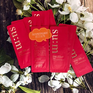 COMBO 10 GÓI DÙNG THỬ SU:M37 ĐỎ - TINH DẦU SIÊU TRẺ HÓA LÀN DA  - SU:M 37 Fleur Regenerative Serum