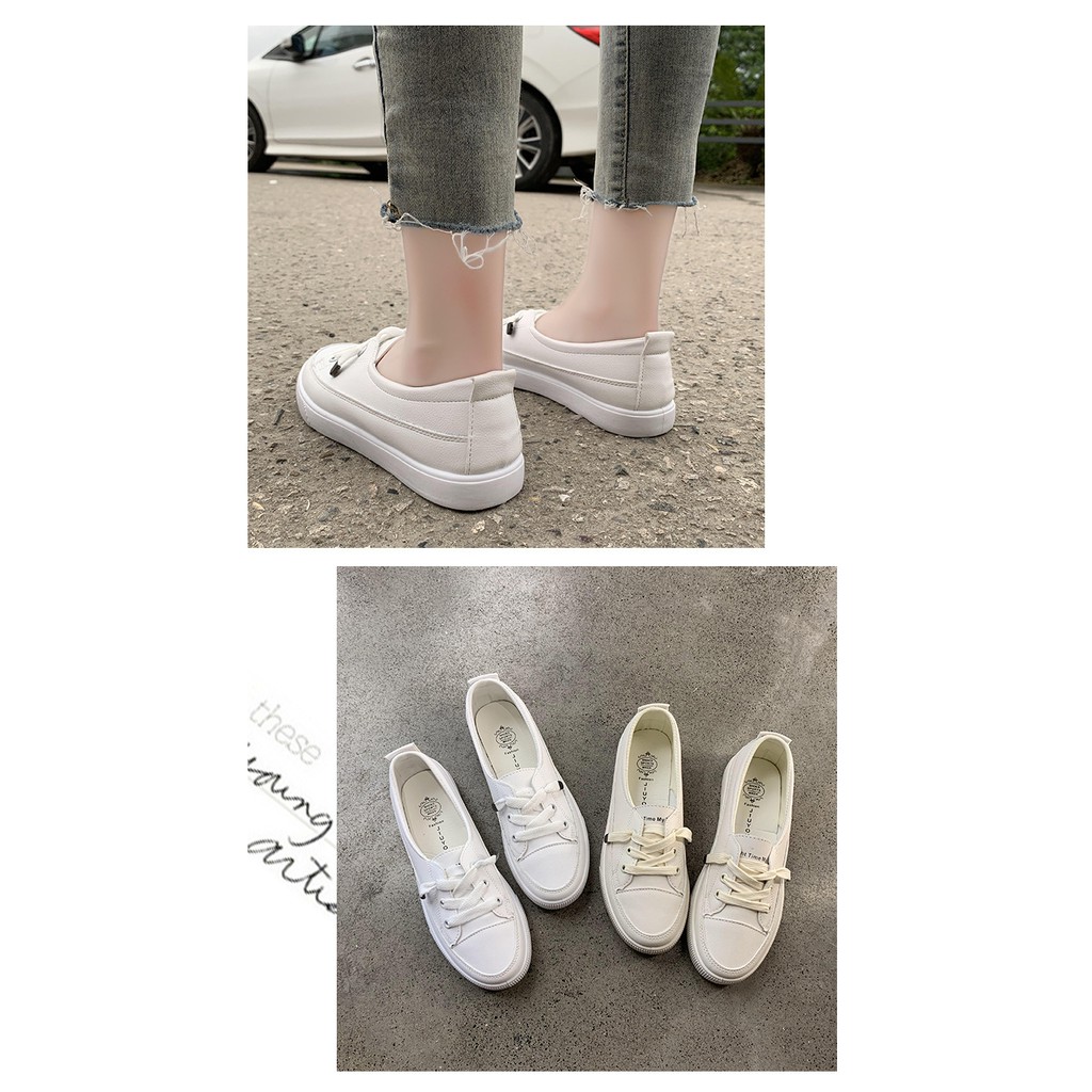 Giày thể thao nữ đế bằng giá rẻ giày sneaker nữ trắng slipon ulzzang cao cấp hot trend AZUKA - E2 | BigBuy360 - bigbuy360.vn