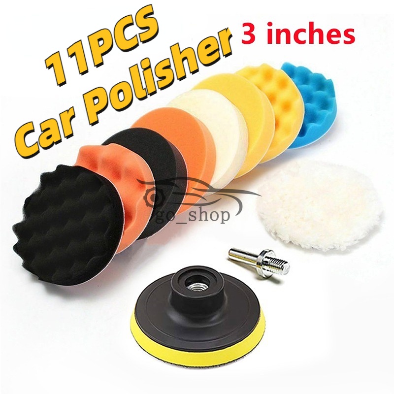 Bộ 11 Miếng Xốp Đánh Bóng Xe Hơi 3inch Tiện Dụng