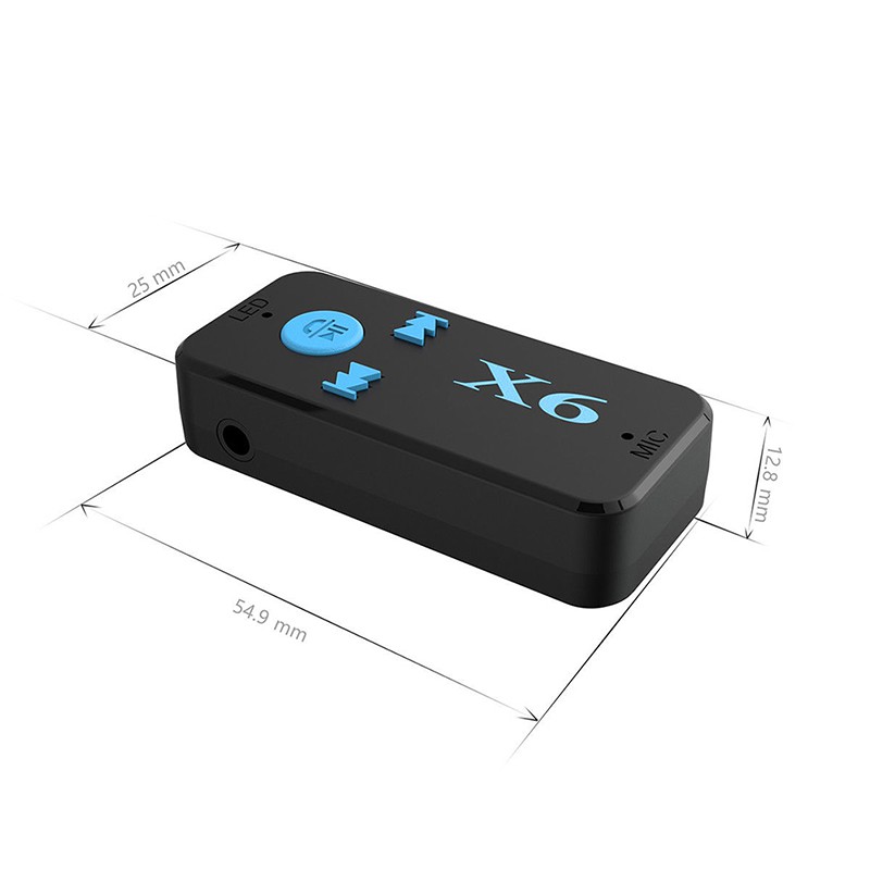 Bộ Thu Tín Hiệu Bluetooth Không Dây X6 Đầu Cắm 3.5mm Cho Xe Hơi