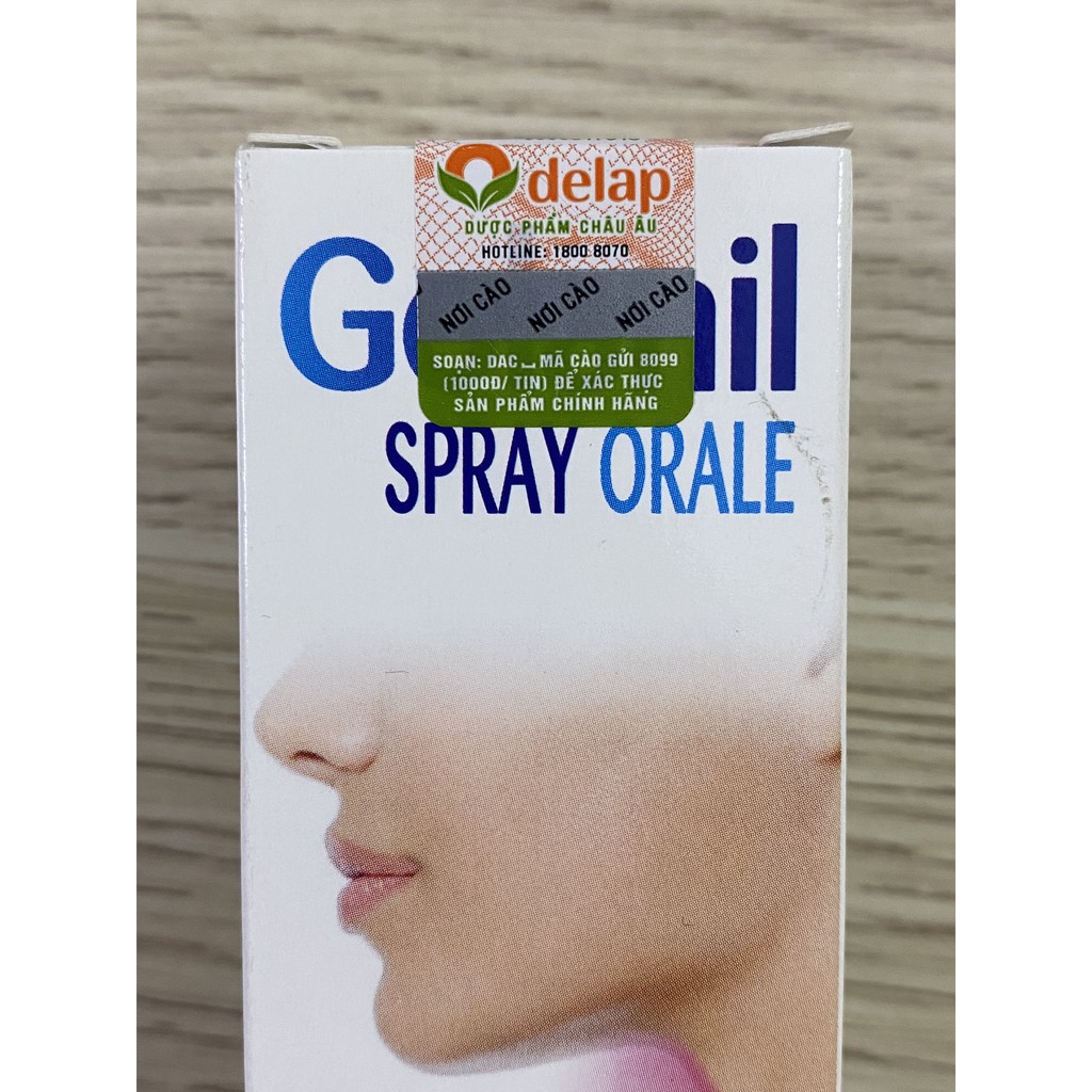 Golanil Spray Orale Người Lớn, Xịt Giảm Ho, Giảm Viêm, Giảm Đau Rát Họng (Chai 30ml) - Ý