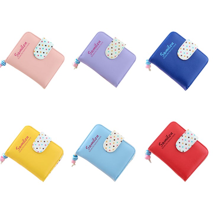 🌹 Ví nữ sắc màu chấm bi siêu đáng yêu - VH18 | BigBuy360 - bigbuy360.vn