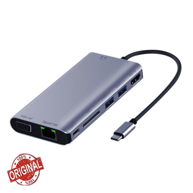 Thiết Bị Chuyển Đổi Usb-C Sang Hdmi Vga Hub Đa Năng Tiện Dụng