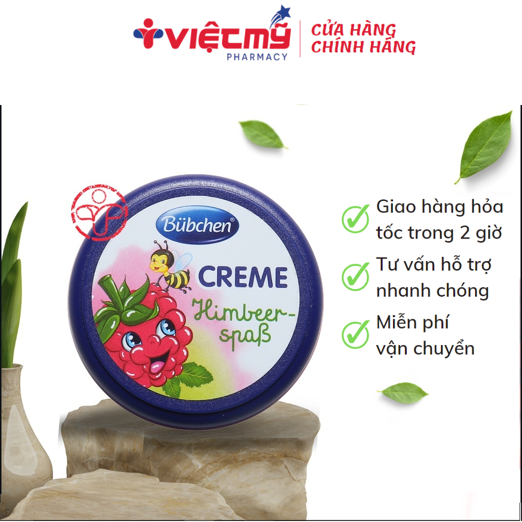 Kem dưỡng da Bubchen soft creme hương dâu của Đức cho bé hũ 20ml SP000450
