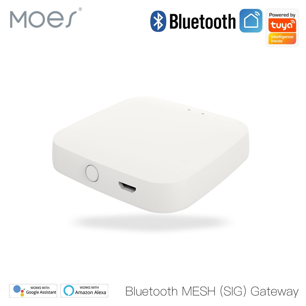 Moes Tuya Bluetooth Gateway Hub Smart SIG Mesh WiFi Smart Life APP Điều khiển từ xa Làm việc với Alexa Google Home
