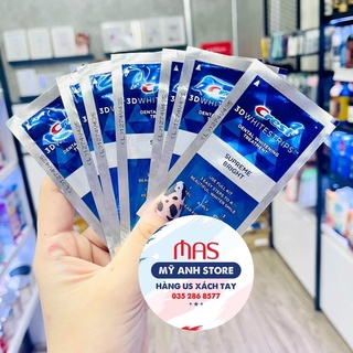 ( 2 hàm -1 lần dán) (Miếng dán trắng răng Crest 3D Whitestrips Supreme Bright