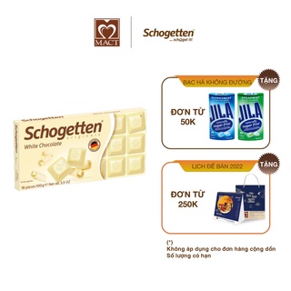 Sôcôla SCHOGETTEN - Vị Trắng White Chocolate - thanh 100g gồm 18 viên rời