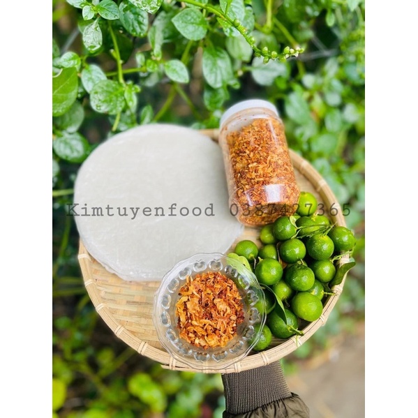 COMBO BÁNH TRÁNG PHƠI SƯƠNG MUỐI HÀNH PHI TRỘN SẴN