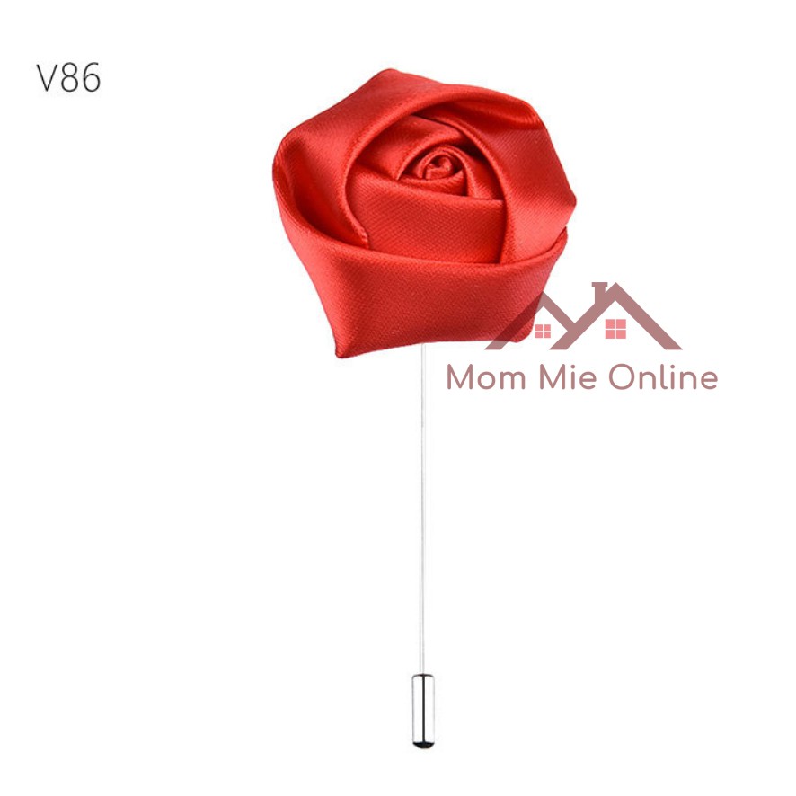 Ghim cài áo hoa lụa unisex - V8