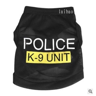 Quần áo, phụ kiện thú cưng mùa hè - áo Police