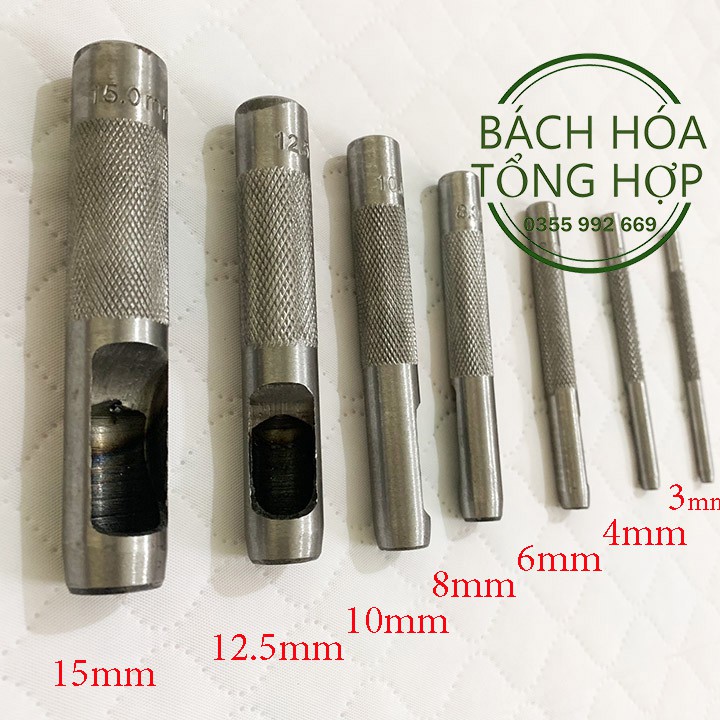 Đục lỗ bộ đục lỗ tròn 7 chi tiết 3-15mm cao cấp