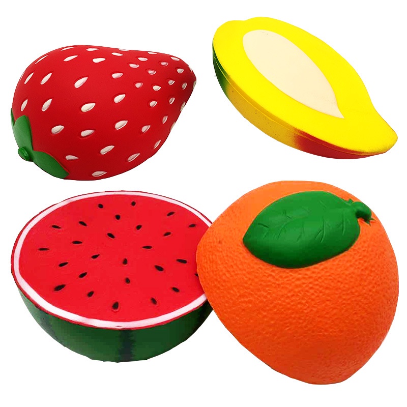 Squishy Lớn JUMBO Hình nửa quả dưa hấu cam xoài dâu tây khổng lồ Đồ Chơi Xốp Giảm Stress Hình mềm mịn dễ Thương
