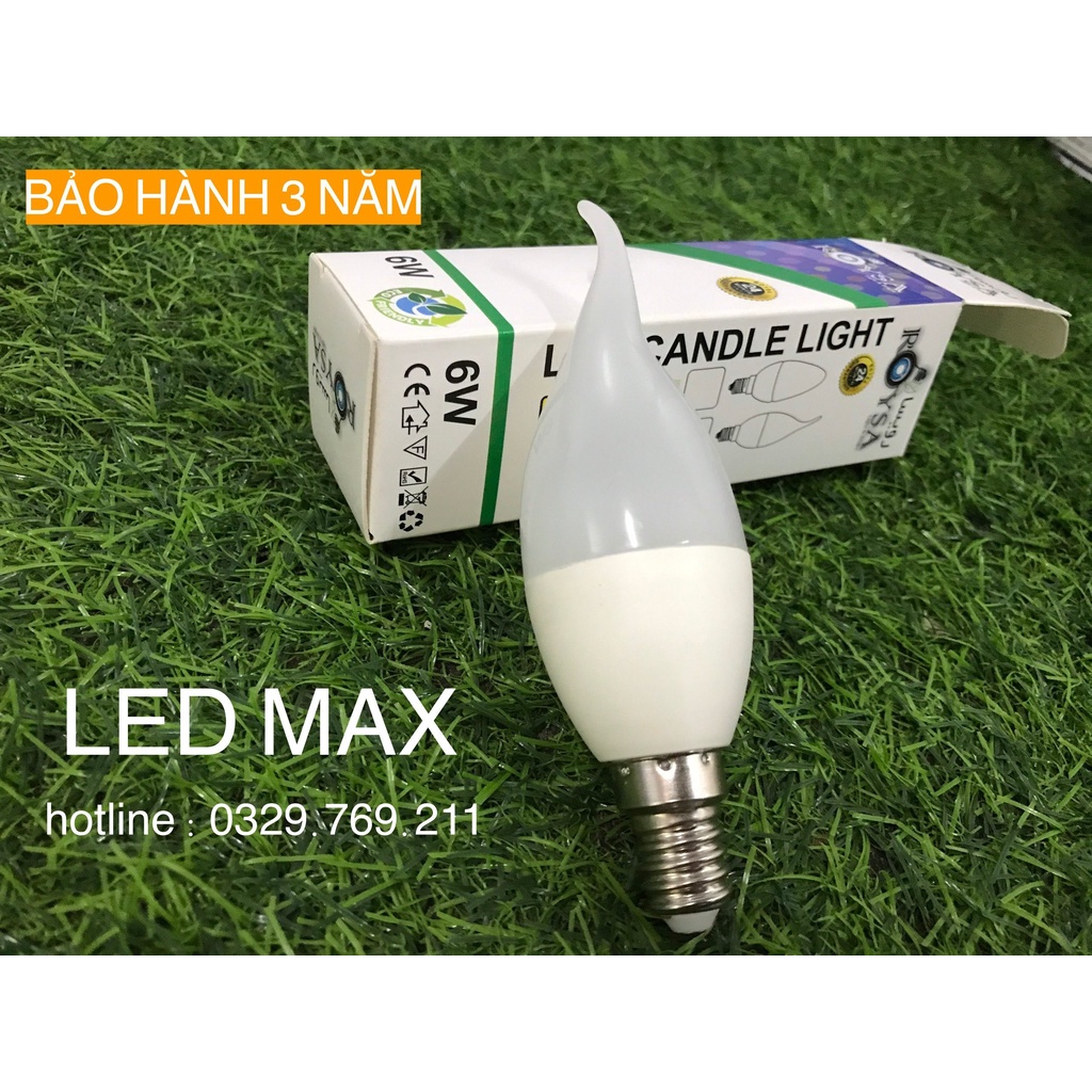 Bóng Led Nến E14 Ánh Sáng Trắng, Bóng Đèn Quả Nhót Trang Trí Đèn Chùm
