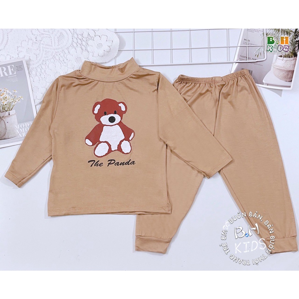 Bộ thun lạnh Minky Mom cổ cao màu sắc đáng yêu cho bé