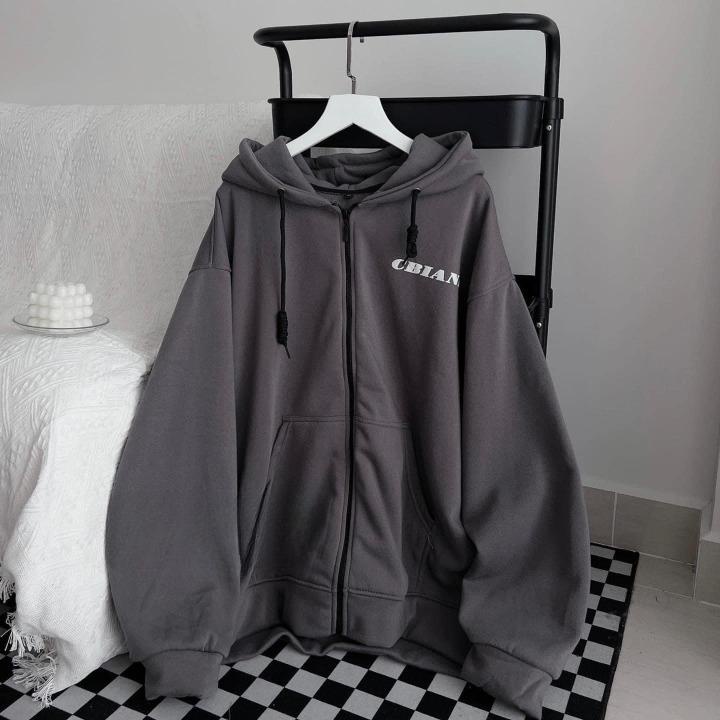 Áo Khoác Hoodie Nam Nữ from rộng hình in sắc nét, Áo Nỉ Unisex hàng khóa có mũ hai lớp