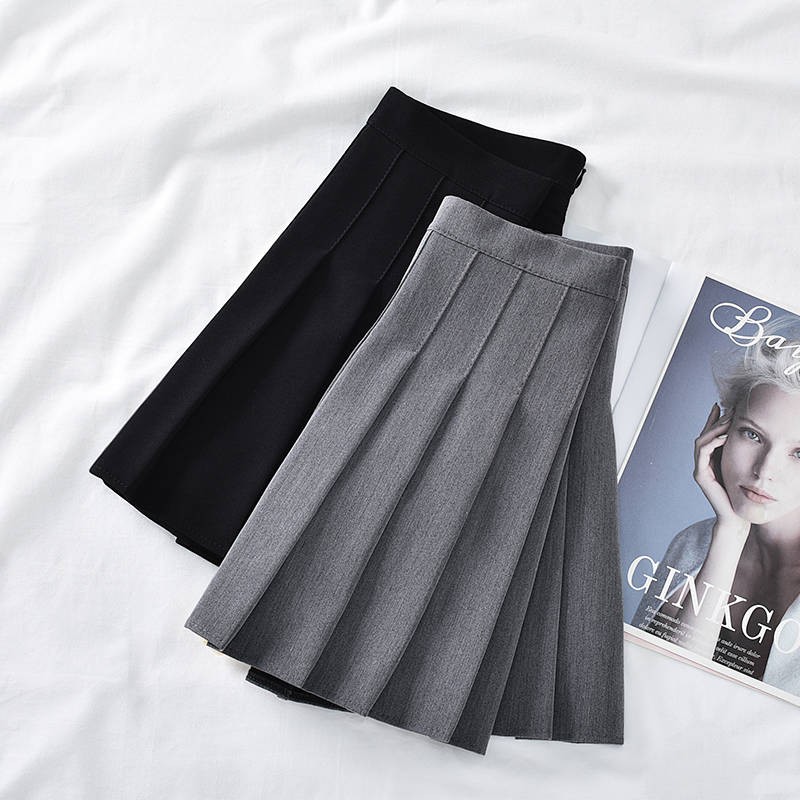 Chân Váy Chữ A Lưng Cao Màu Xám Thời Trang Cho Nữ | BigBuy360 - bigbuy360.vn