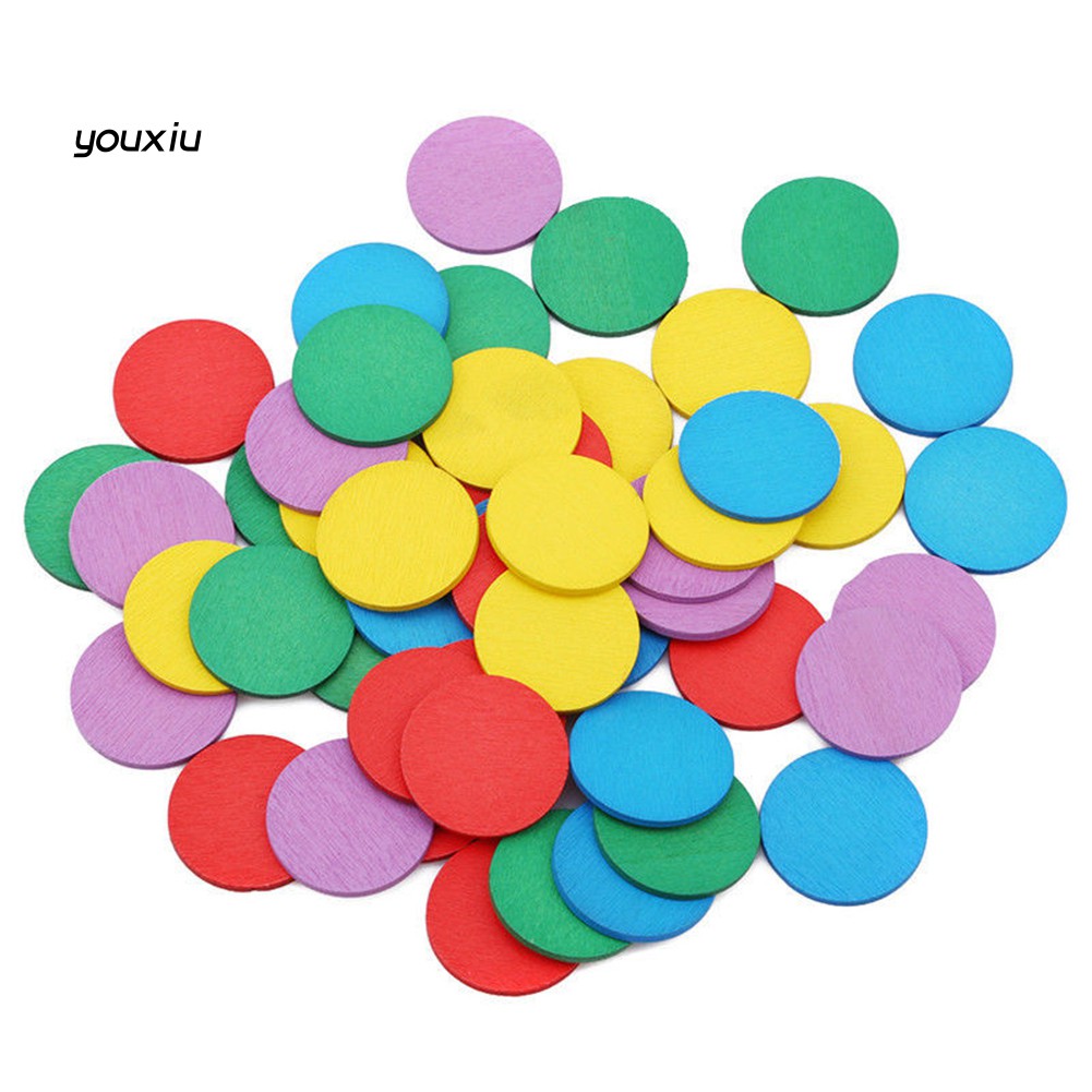 ♚Phụ Kiện Chuyên Dụng Dành Cho YJY YJY♚Đồ Chơi Dạy Toán Nhiều Màu Sắc Bằng Gỗ Hình Tròn Dành Cho Trẻ Em