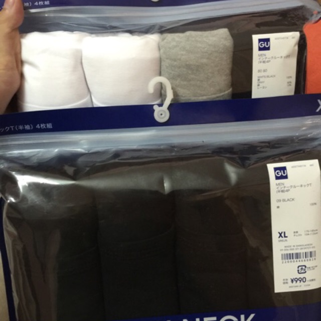 Set 4 áo Gu nam size xl