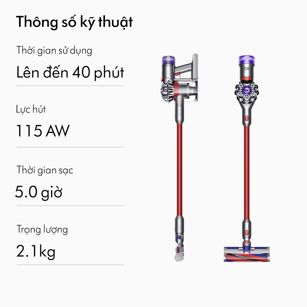 Máy hút bụi không dây Dyson V8 Slim ™ Fluffy