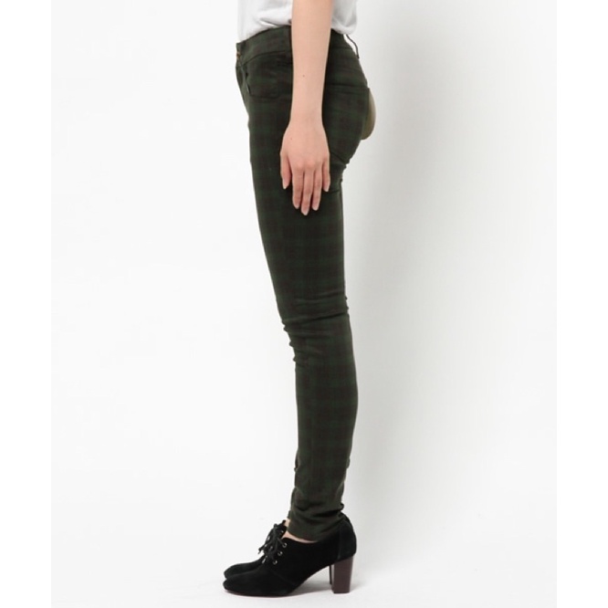 Quần Kaki Skinny EARTH Music&Ecology Hàng Xuất Dư Nhật Xịn Cao Cấp Dáng Ôm Chất Siêu Mịn Đẹp Caro Xanh