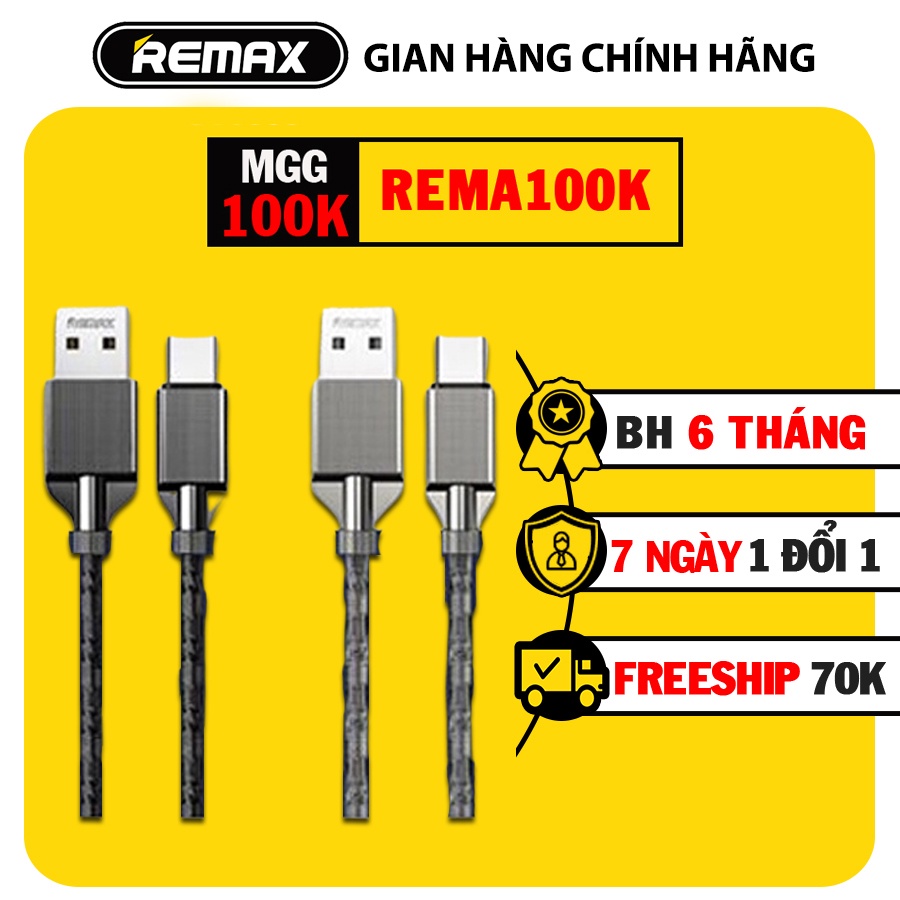 Cáp sạc nhanh Remax RC-004a dây bọc lò xo thép