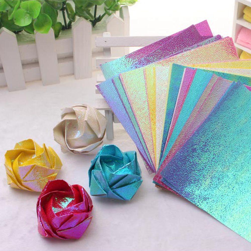 Bộ Giấy Vinyl Lấp Lánh Dán Trang Trí Origami DIY