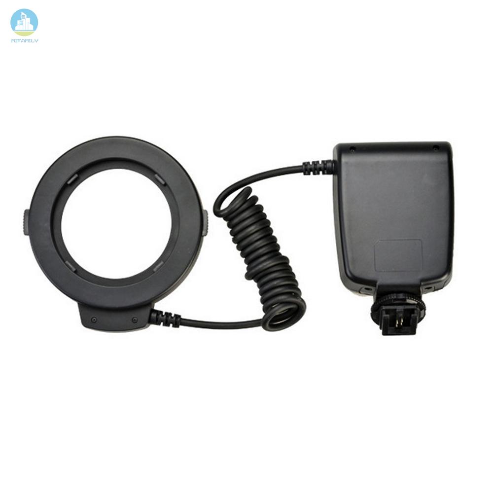 MI   Macro LED Round Flash Bundle with 8 Adapter Rings Compatible with   Pentax Olympus Panasonic DSLR Camera