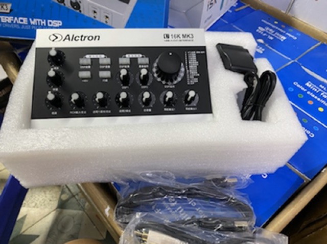 Sound card Alctron u16k mkii usb hỗ trợ nguồn 48v- sound card U16k tương thích tất cả các dòng mic thu âm