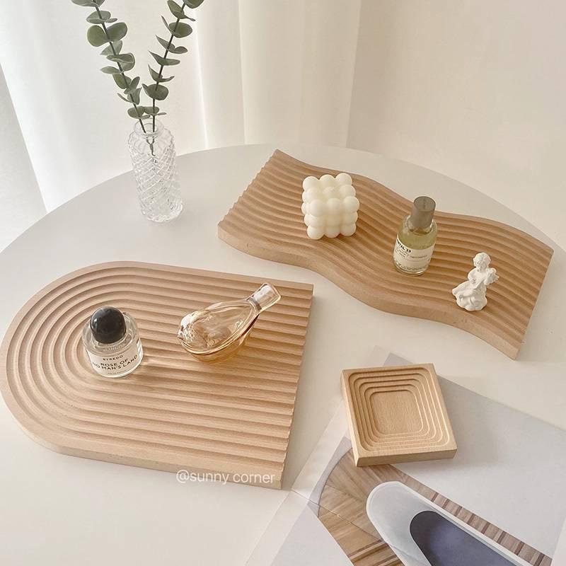 Khay Gỗ Đựng Chai Tinh Dầu Phong Cách Nhật Bản Sáng Tạo/khay gỗ đựng đồ ăn decor/khay đựng kho/khay gỗ đựng đồ ăn có tay cầm/khay gỗ đựng đồ ăn/khay gỗ đựng đồ ăn nhiều ngăn/đĩa hình