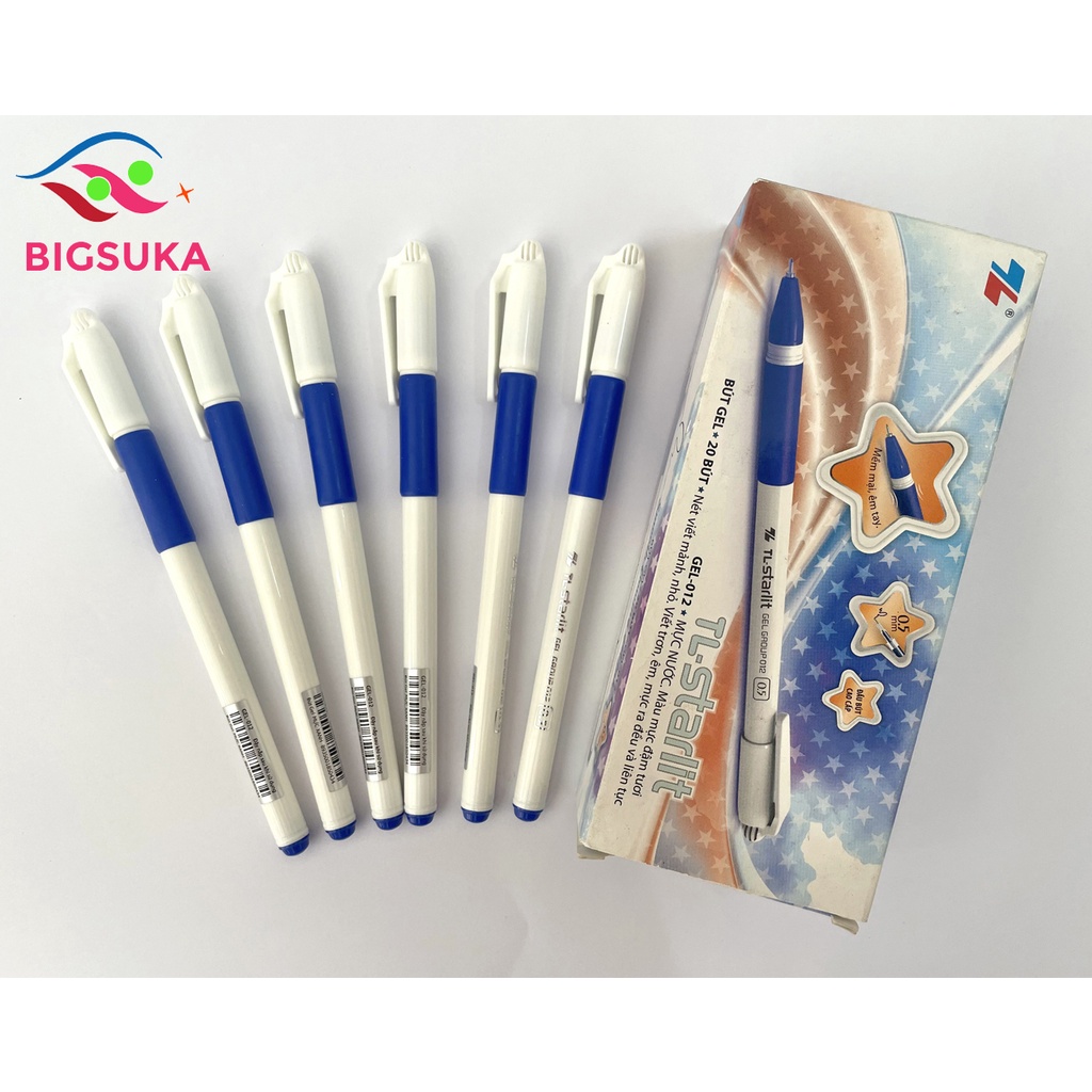 Bút bi gel Thiên Long Gel-012 Starlit xanh BIGSUKA