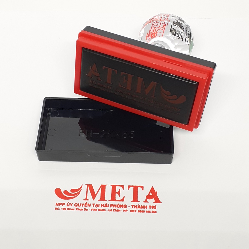 Con dấu EH2565 in tên, logo, thương hiệu...lên giấy, túi giấy, hộp carton.