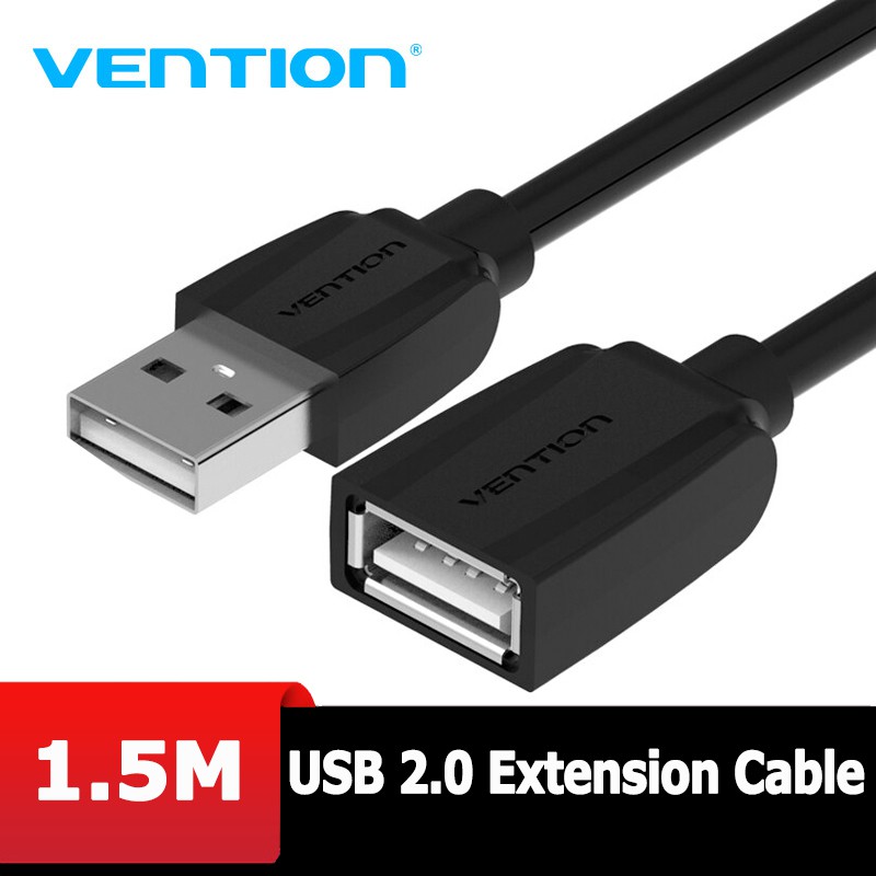 Cáp nối dài USB 2.0 Vention dài 1.5-5m, Bảo hành 12 tháng - VAS-A44 - BEN