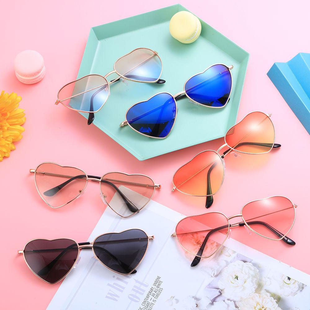 Kính Mát Hình Trái Tim Chống Tia UV 400 Cho Nữ