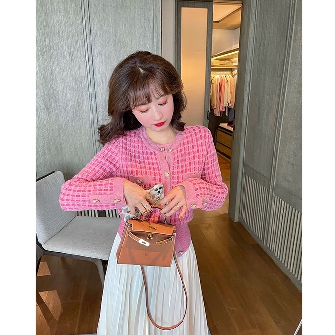  Áo Cardigan Dệt Kim Tay Dài Màu Hồng Thời Trang Cho Nữ | BigBuy360 - bigbuy360.vn