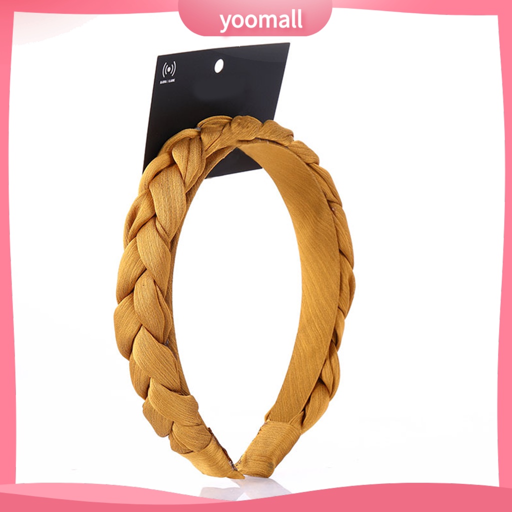 Băng Đô Cài Tóc Bằng Vải Satin Màu Trơn Thắt Nút Dành Cho Nữ