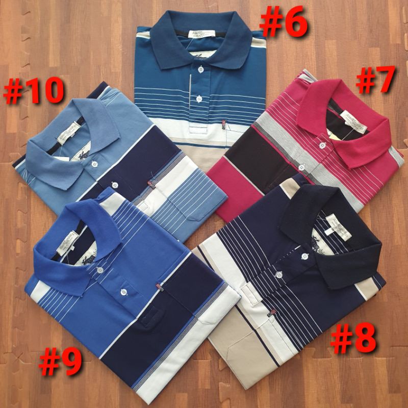 Áo Thun Nam Kẻ Sọc Cổ Bẻ Trung Niên Hàng Cao Cấp