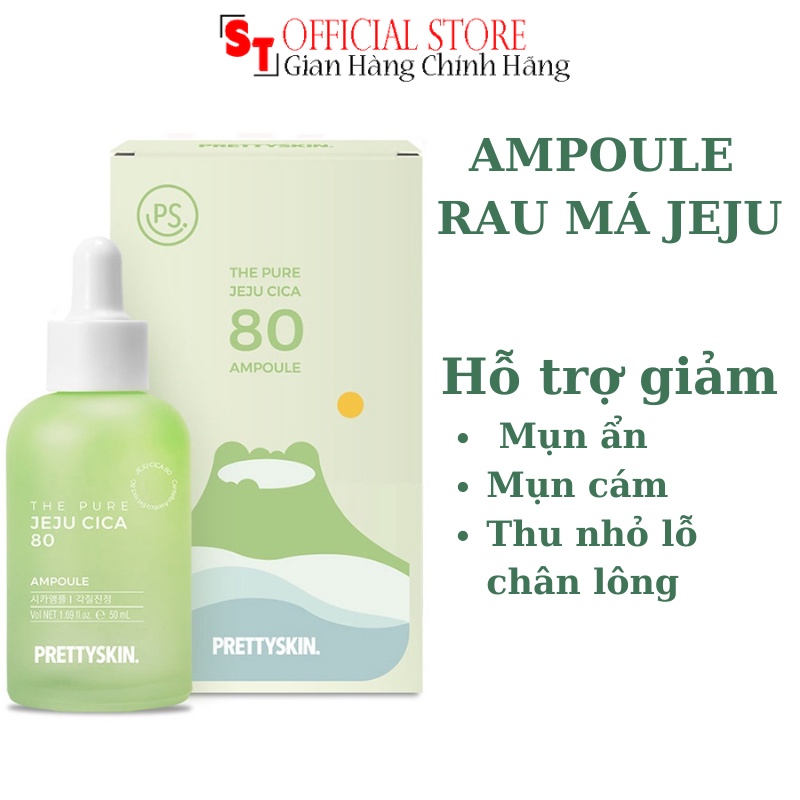 Tinh Chất Rau Má Pretty Skin - Serum Jeju Cica Phục Hồi Cho Da Dầu Mụn