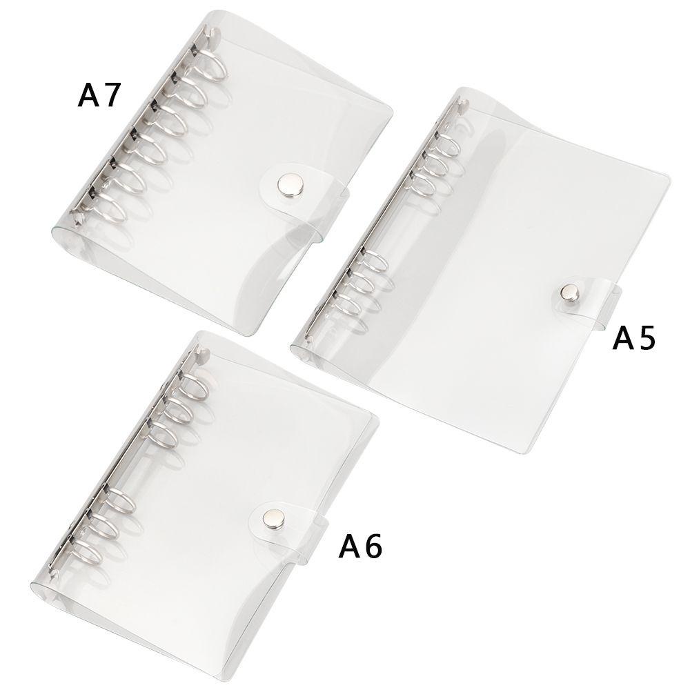 PISTA 1 Vỏ Bọc Sổ Tay Bằng PVC Trong Suốt Họa Tiết Chiếc Lá Xinh Xắn
