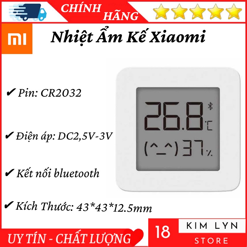 Nhiệt Ẩm Kế Xiaomi , Nhiệt Kế Điện Tử Xiaomi Mijia Đo Nhiệt Độ , Độ Ẩm Phòng - Bảo Hành 12 Tháng