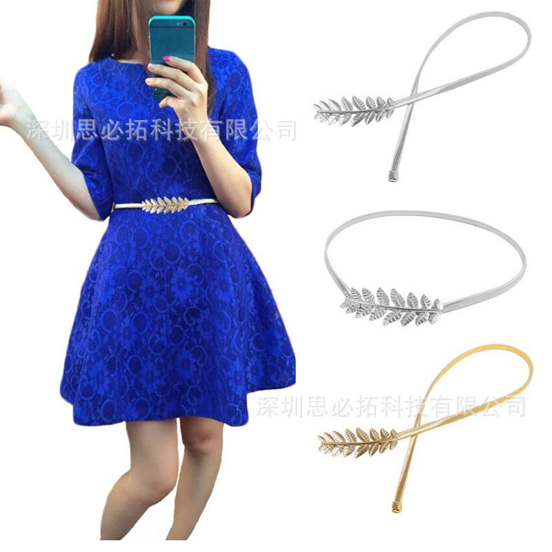 THẮT LƯNG NỮ CO GIÃN HÌNH CHIẾC LÁ DÀI