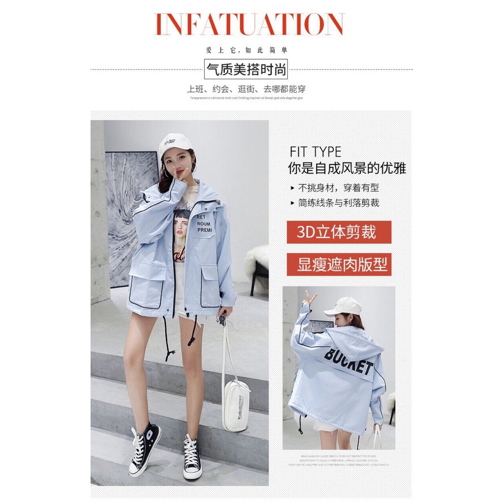 áo khoác nữ form rộng túi hộp dày dặn  cực xinh M067
