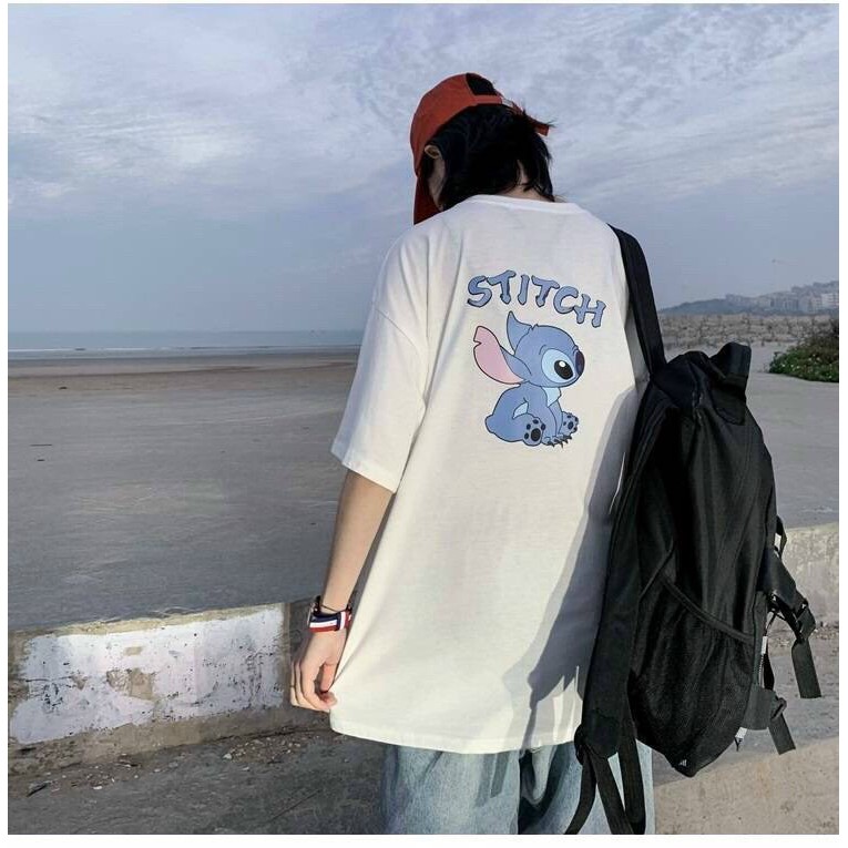 Áo thun tay lỡ 194SHOP vải coton dày dặn, co dãn, form rộng - Stitch